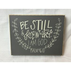 Be Still And Know That I Am Wooden Shelf Sitter Decor